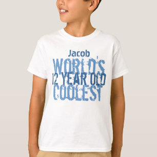 12th Birthday Gift World's Coolest 12 Year Old Boy T-Shirt