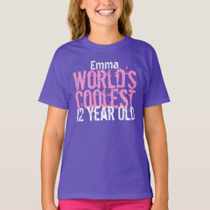 12th Birthday Gift World's Coolest 12 Year Old T-Shirt