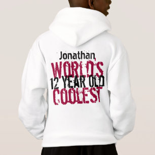 12th Birthday Gift World's Coolest 12 Year on Back