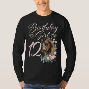 12th Birthday Girl Horse 12 Years Old Bday T-Shirt