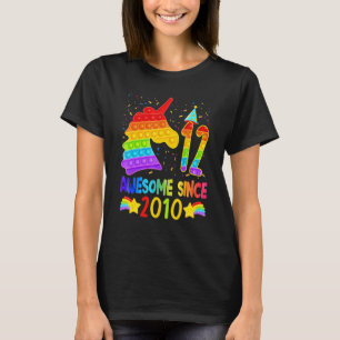 12th Birthday Girls Pop It Unicorn 12 Yrs Old Birt T-Shirt
