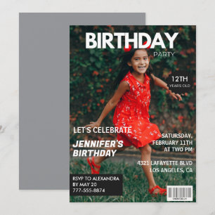 12th birthday invitations for her Magazine Cover