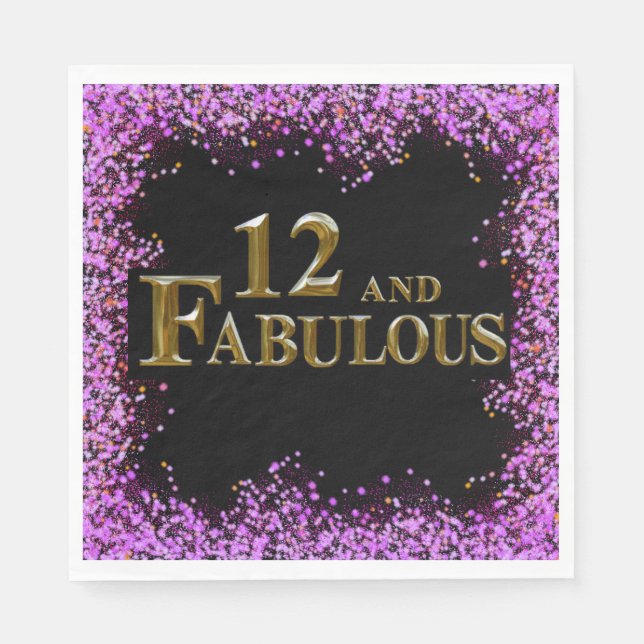 12th  Birthday  Napkin (Front)