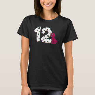 12th Birthday Party Cake Labrador Puppy Dog Owner T-Shirt