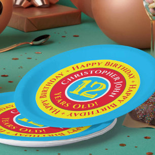 12th Birthday Party Paper Plates