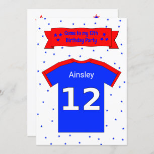12th birthday personalized party invitation