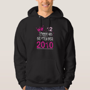 12th Birthday Pink Princesses Are Born In Septembe Hoodie