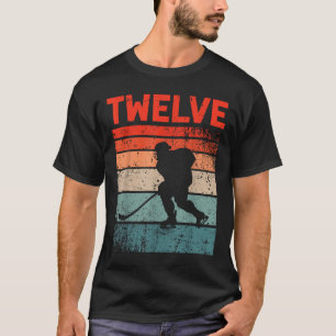 12th Birthday Retro Ice Hockey 12 Years Old Boy Gi T-Shirt