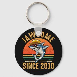 12th Birthday Shark 12 Year Old Jawsome Since 2010 Keychain