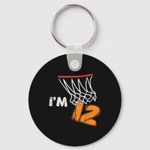 12th Birthday Sketll Im 12 Twelve Year Old Bday Bo Keychain