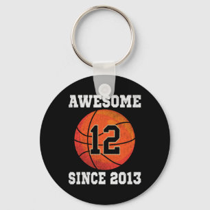 12th Birthday Sketll Lover 12 Years Old Vintage Sp Keychain