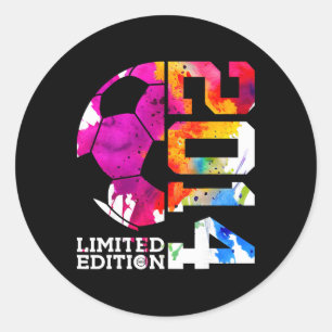 12th Birthday Soccer Limited Edition 2014 _1  Classic Round Sticker
