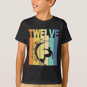 12th Birthday Surfing Beach Themed 12 Years Old Bo T-Shirt