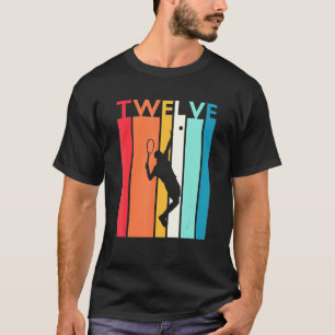 12th Birthday Twelve Vintage Tennis 12 Year Old T-Shirt