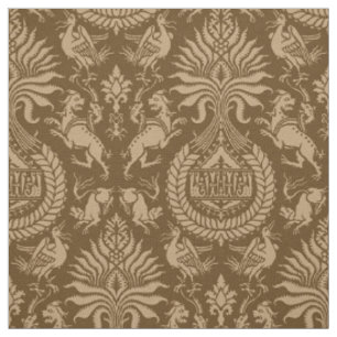 12th Century Damask with Animals Fabric