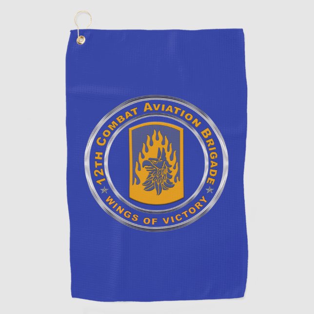 12th Combat Aviation Brigade CAB Golf Towel (Front)