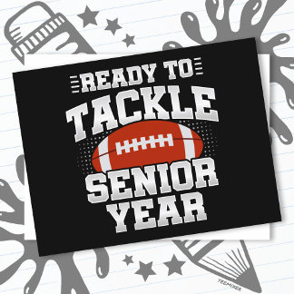 12th Grade Football Ready To Tackle Back to School Postcard