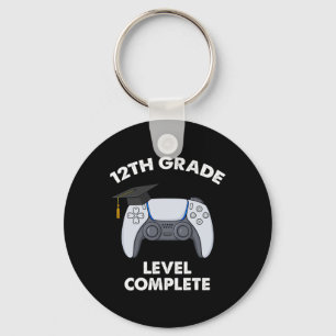 12th Grade Level Complete Graduation Gamer Boys Sc Keychain