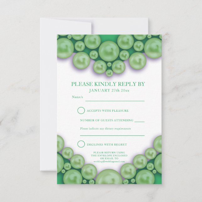 12th Jade wedding anniversary heart reply card (Front)