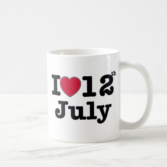 12th july my day of birthday coffee mug (Right)