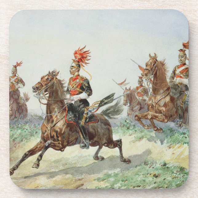 12th Royal Lancers (w/c over pencil heightened wit Coaster (Front)