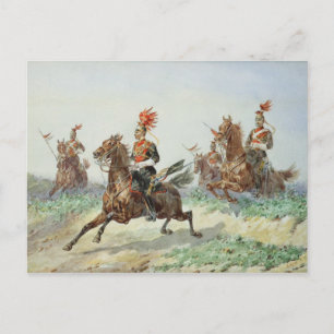 12th Royal Lancers (w/c over pencil heightened wit Postcard