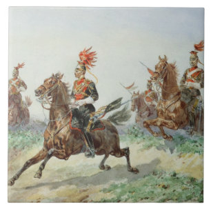12th Royal Lancers (w/c over pencil heightened wit Tile