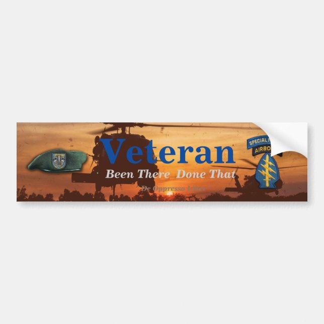 12th special forces green berets sf veterans vets bumper sticker (Front)
