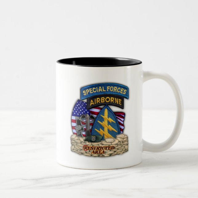 12th Special Forces Group Green Berets SF SFG Vet Two-Tone Coffee Mug (Right)