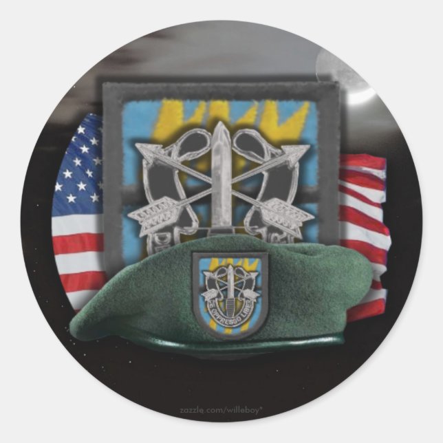 12th Special forces sf Green Berets Classic Round Sticker (Front)