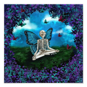 12x12 Skeleton Fairy Print