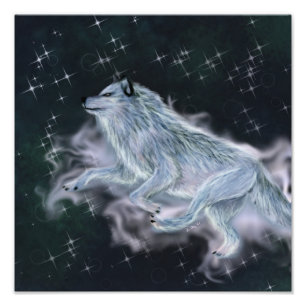 12x12 Spirit Wolf Print