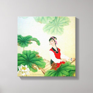 12x12" Wrapped Canvas (Gloss) with Chinese Motif