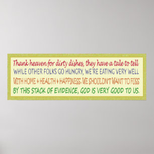 12x36 Poster - Kitchen Decor
