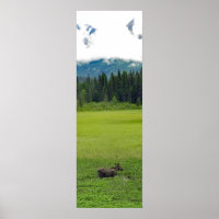 12x36 Poster Papier (Matte) d'orignal