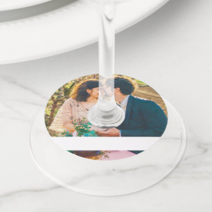 12x Guest Name Tags Your Photo Wine Glass