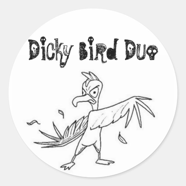 1306390029_1df9e16e50, Dicky Bird Duo Classic Round Sticker (Front)