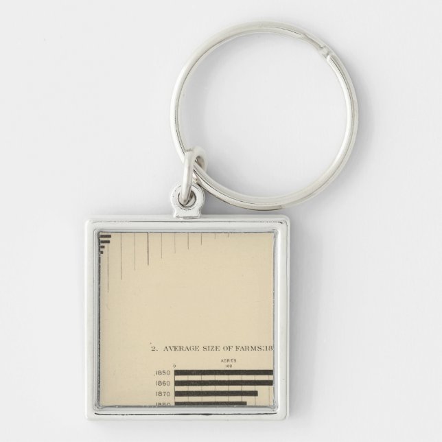130 Size, no of farms 1850-1900 Keychain (Front)