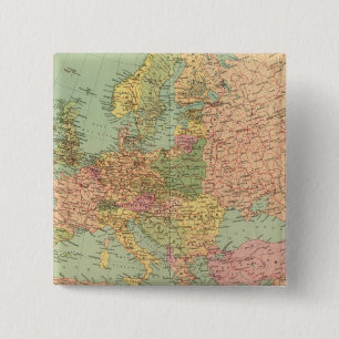 1314 Political Europe 2 Inch Square Button