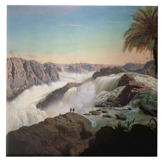 131-0059242 The Paulo Alfonso Falls, 1850 Tile (Front)