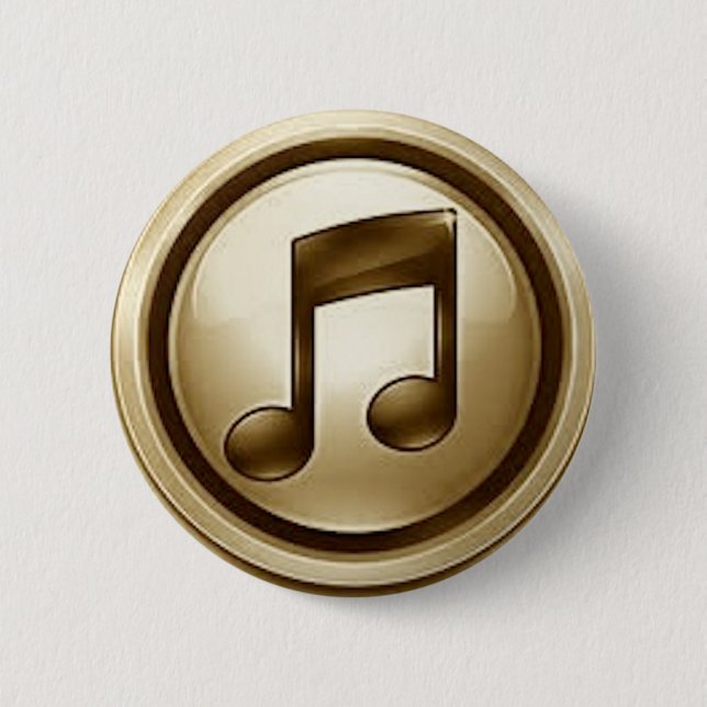 132535u7 Music icon 2 Inch Round Button (Front)