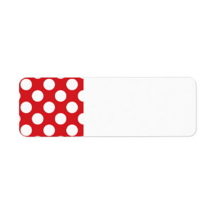 136 RED WHITE POLKA DOTS POLKADOT