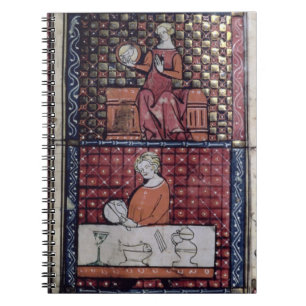 137-0011409/1 Seated woman with a dove and a man c Notebook