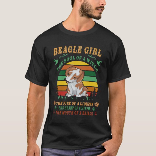 139 Beagle Girl he Soul The Fire The Heart The Mou T-Shirt (Front)