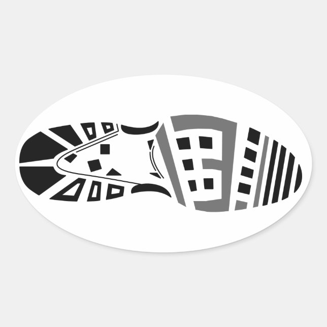 13.1 (1/2 Marathon) Running Shoe Oval Sticker (Front)
