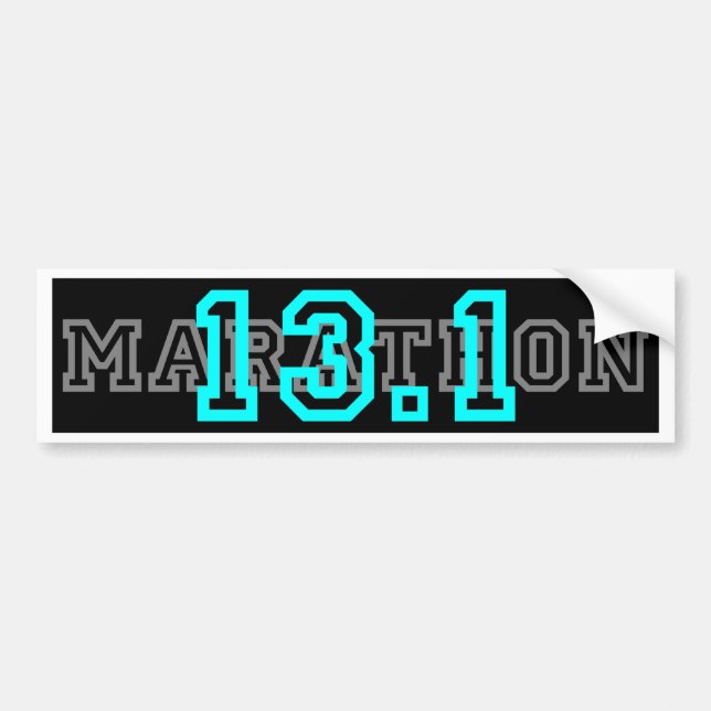 13.1 half Marathon Bumper Sticker (Front)