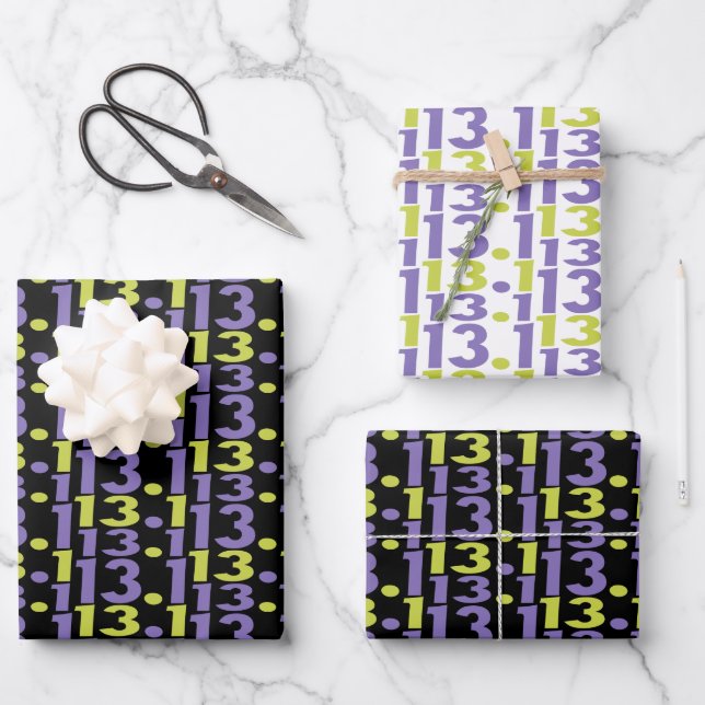 13.1 Half Marathon Runner Wrapping Paper (Front)