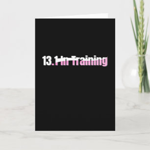 13.1 Half Marathon Training - Pink Running Card