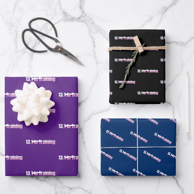 13.1 Half Marathon Training - Pink Running Wrapping Paper Sheet (Front)