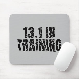 13.1 In Training Half Marathon Runner Broken Glass Mouse Pad